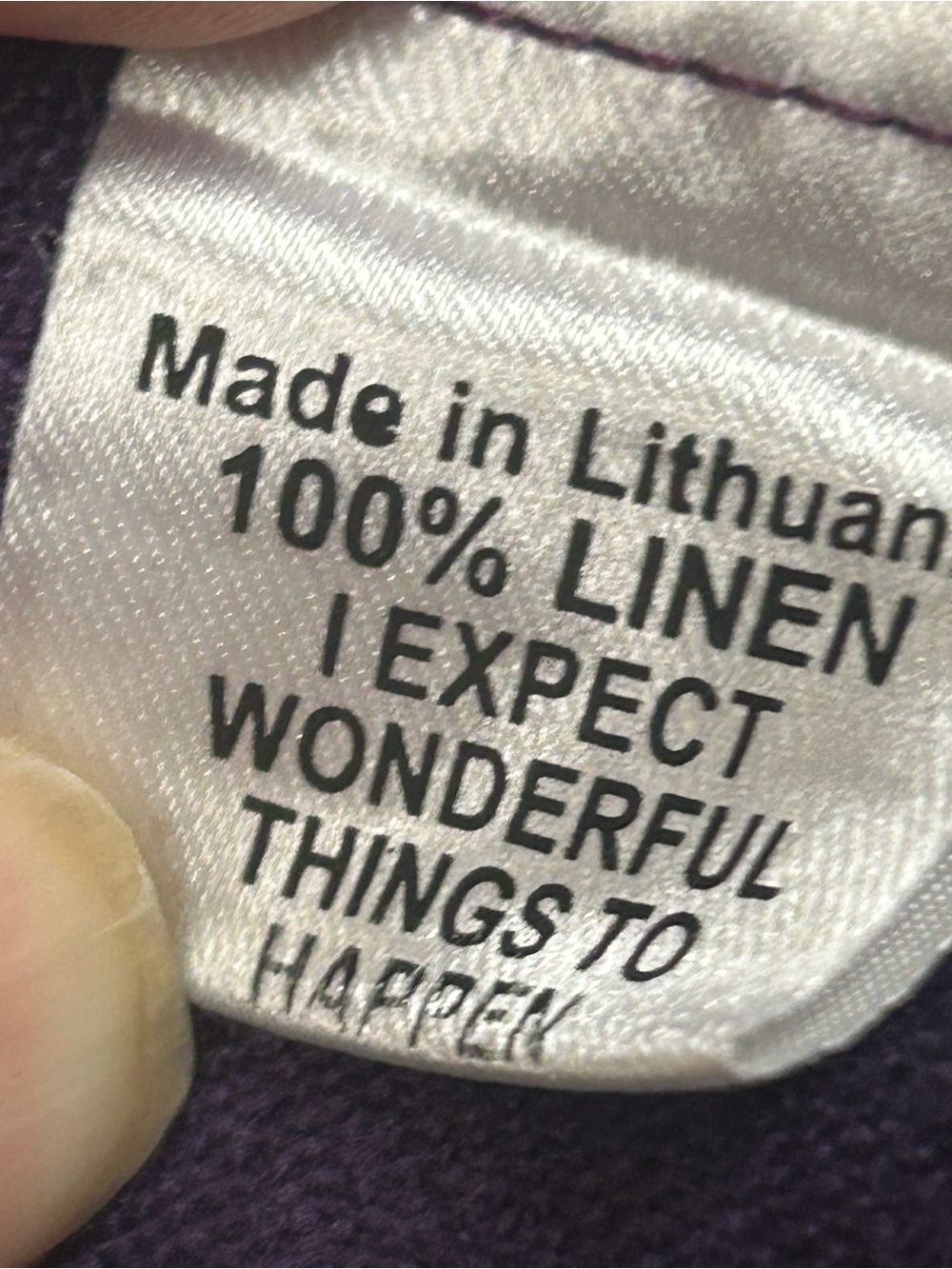 FLAX Linen Tunic Tank Top Purple V Neck Minimalist Lagenlook Artisan Women’s S - Picture 5 of 8
